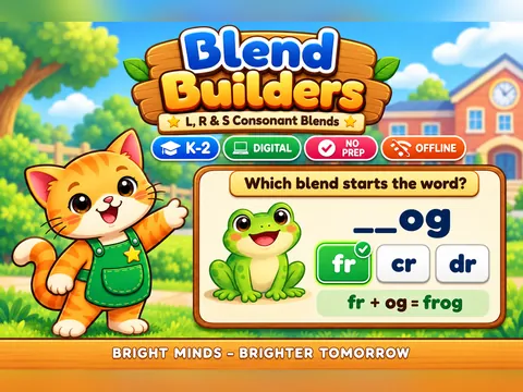 Blend Builders game cover: consonant blends practice for K–2