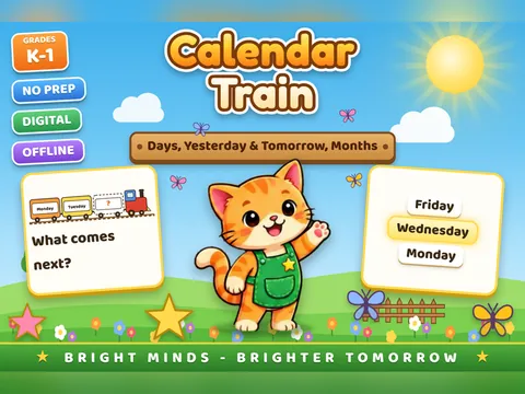 Calendar Train game cover: calendar practice for K–1