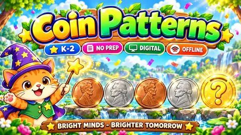 Coin Patterns game cover: coin pattern practice for K–1