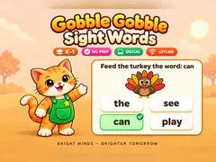 Gobble Gobble Sight Words game cover