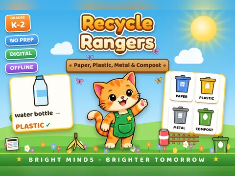 Recycle Rangers game cover: recycling practice for K–2