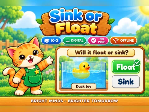 Sink or Float game cover: sink or float practice for K–2