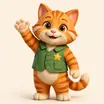 Bright Minds Club tabby mascot
